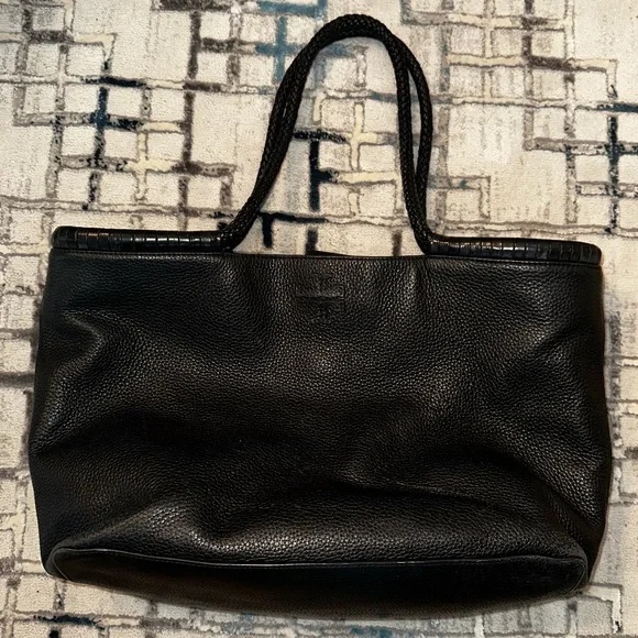 Tory Burch Large Taylor Black Pebbled Leather Tote Shoulder Bag - Picture 4 of 16